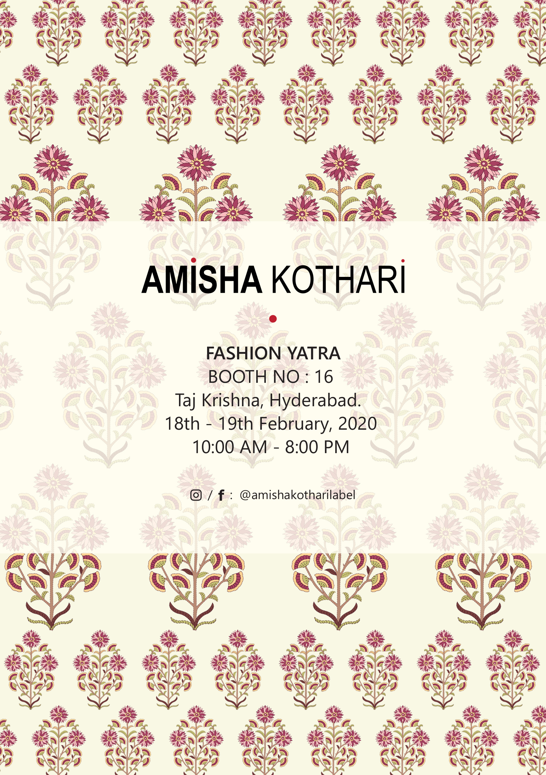 amisha kothari label fashion yatra hyderabad