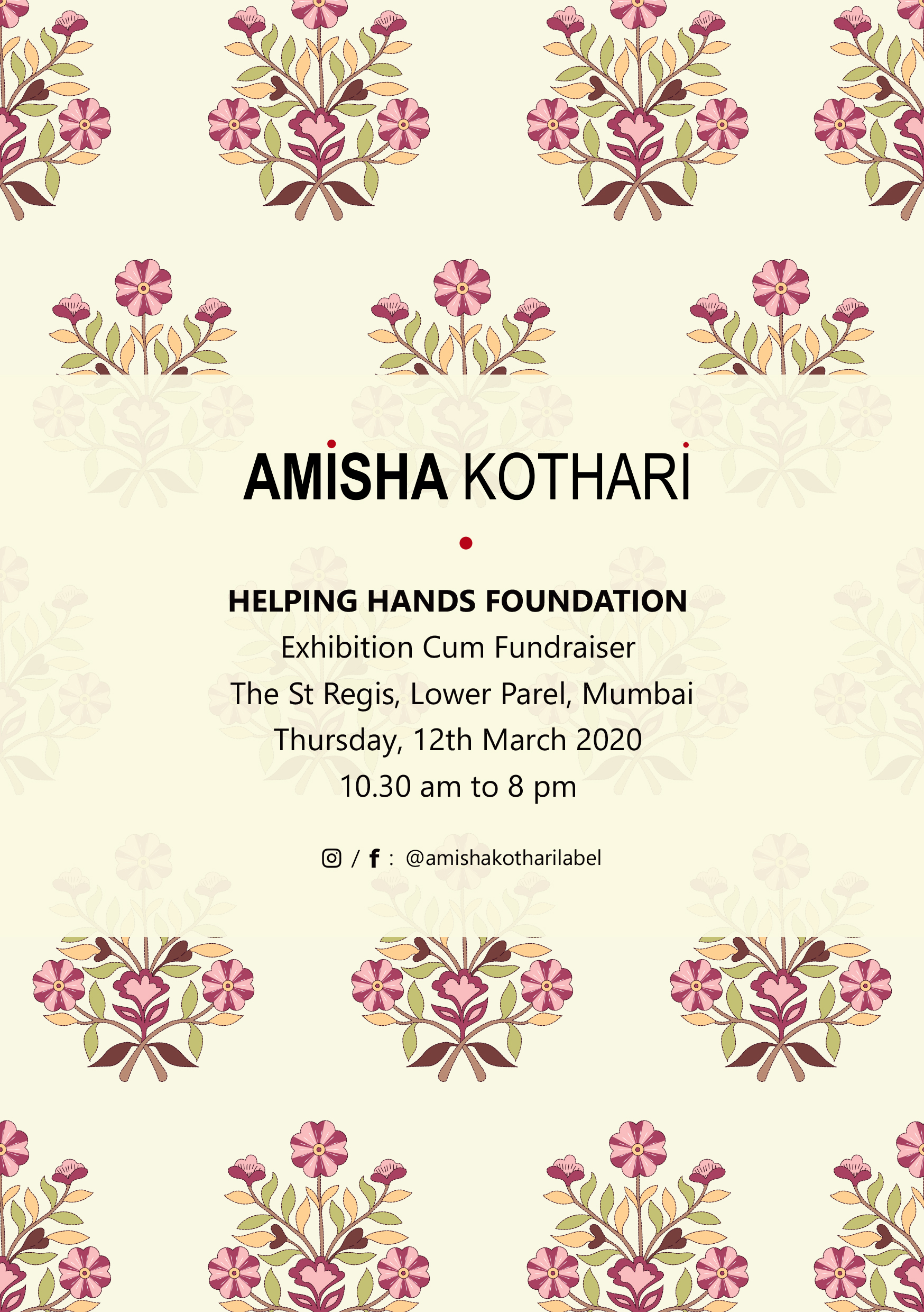 amisha kothari label helping hands mumbai