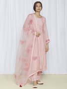 Blush Pink Kurta Set For Women Online