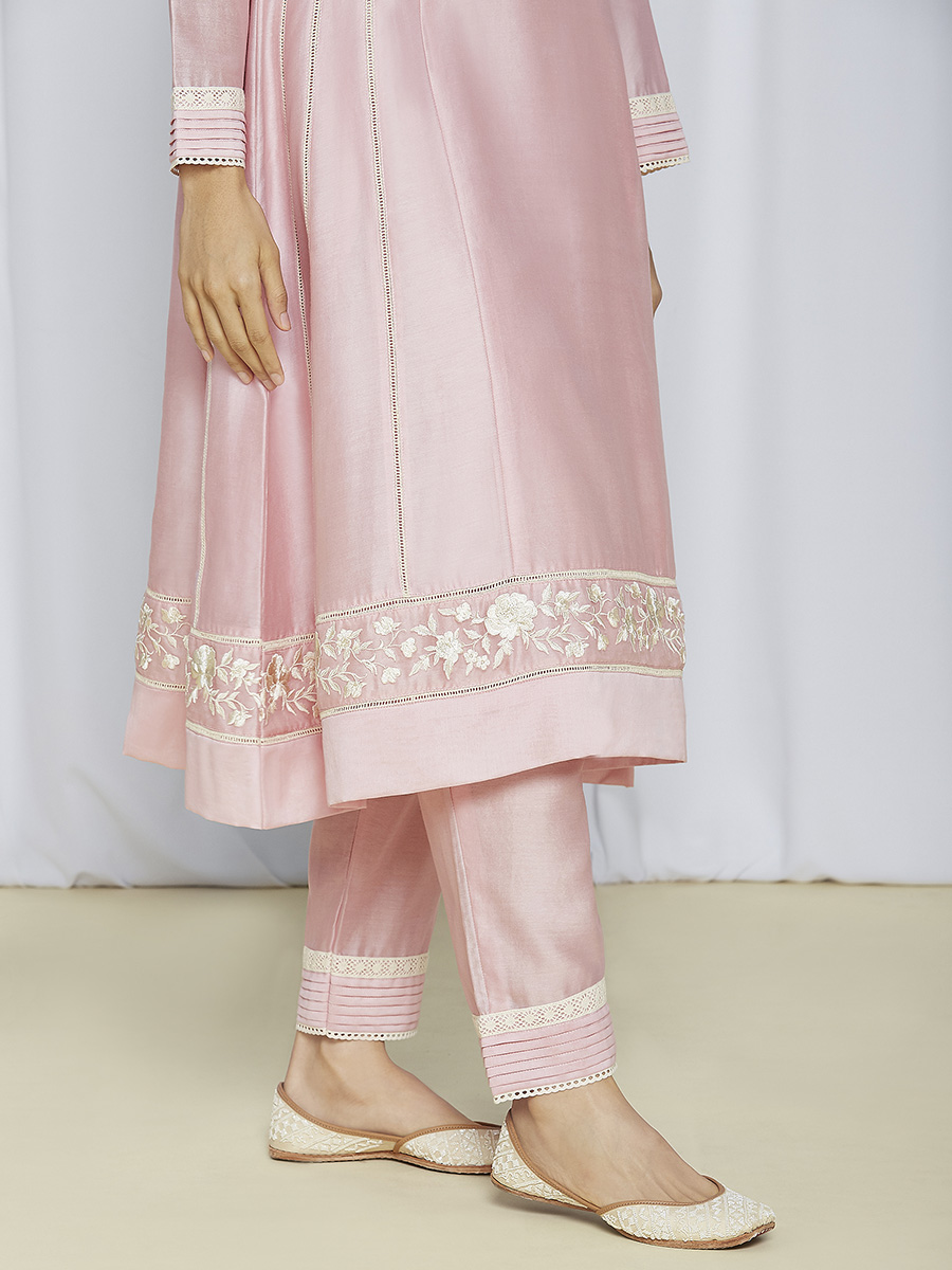 Buy Purple Chanderi And Net Embroidery Thread & Sequin Kurta Pant Set For  Women by Rajat K Tangri Online at Aza Fashions.