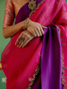 amisha-kothari-label-festive-2024-rangraag-sundari-saree-hot=pink-5