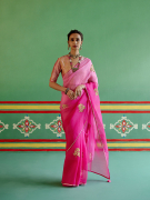 amisha-kothari-label-festive-2024-rangraag-radha-pink-hot-pink-radha-saree-1