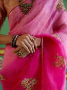 amisha-kothari-label-festive-2024-rangraag-radha-pink-hot-pink-radha-saree-5