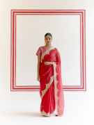 amisha-kothari-label-kikli-sarees-iindrani-red-2