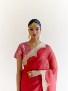 amisha-kothari-label-kikli-sarees-iindrani-red-6