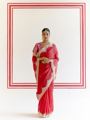 amisha-kothari-label-kikli-sarees-iindrani-red-1