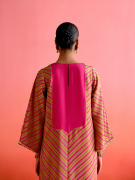 amisha-kothari-label-festive-2025-leheriya-tunic-set-hot-pink-lime-green-5