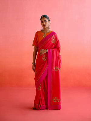 amisha-kothari-label-festive-2025-pachranga-saree-red-1