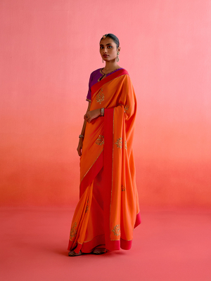 amisha-kothari-label-festive-2025-pachranga-saree-orange-1