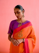 amisha-kothari-label-festive-2025-pachranga-saree-orange-5