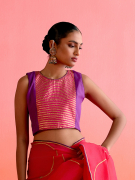 amisha-kothari-label-blouse-ambika-hot-pink-purple-2