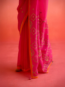 amisha-kothari-label-festive-2025-saree-kesar-hot-pink-6