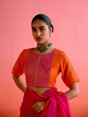 amisha-kothari-label-blouse-sheetal-blouse-hot-pink-1