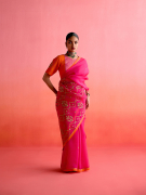 amisha-kothari-label-festive-2025-saree-kesar-hot-pink-2