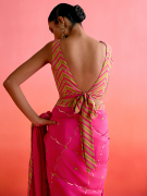 amisha-kothari-label-festive-2025-saree-mehrab-hot-pink-7