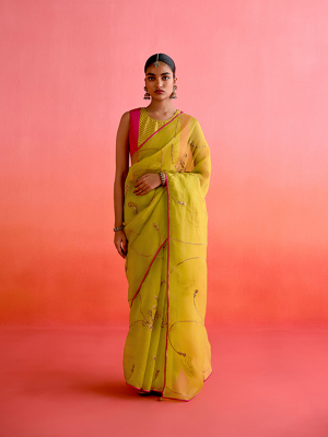 amisha-kothari-label-festive-2025-saree-lime-green-1