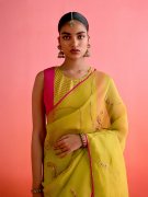 amisha-kothari-label-festive-2025-saree-lime-green-4