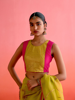 amisha-kothari-label-blouse-ambika-hot-pink