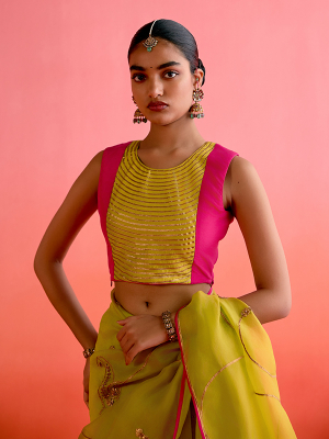amisha-kothari-label-blouse-ambika-hot-pink