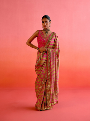 amisha-kothari-label-festive-2025-leher-saree-lime-green-hot-pink-1