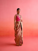 amisha-kothari-label-festive-2025-leher-saree-lime-green-hot-pink-2