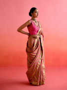 amisha-kothari-label-festive-2025-leher-saree-lime-green-hot-pink-3