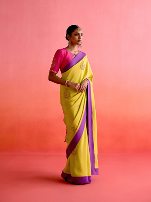 amisha-kothari-label-festive-2025-pachranag-saree-lime-green-1