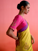 amisha-kothari-label-festive-2025-pachranga-saree-lime-green-6
