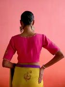 amisha-kothari-label-blouse-hot-pink-pachrangi-2