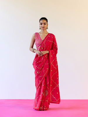 amisha-kothari-label-saree-rajsamand-red-1