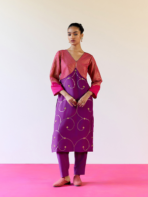 amisha-kothari-label-tunic-set-mandi-hot-pink-purple-1