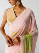 amisha-kothari-label-festive-2026-sarees-urmi-pink-green-6