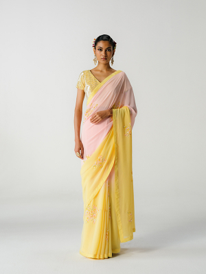 amisha-kothari-label-festive-2026-sarees-urmi-yellow-pink-1