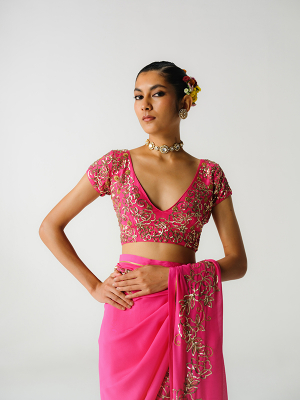 amisha-kothari-label-festive-2026-blouse-gulkar-hot-pink-1