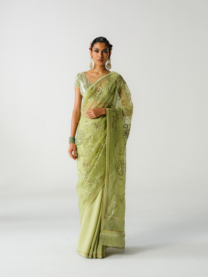 amisha-kothari-label-festive-2026-sarees-kshitij-green-1