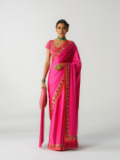 amisha-kothari-label-festive-2026-abha-saree-hot-pink-2